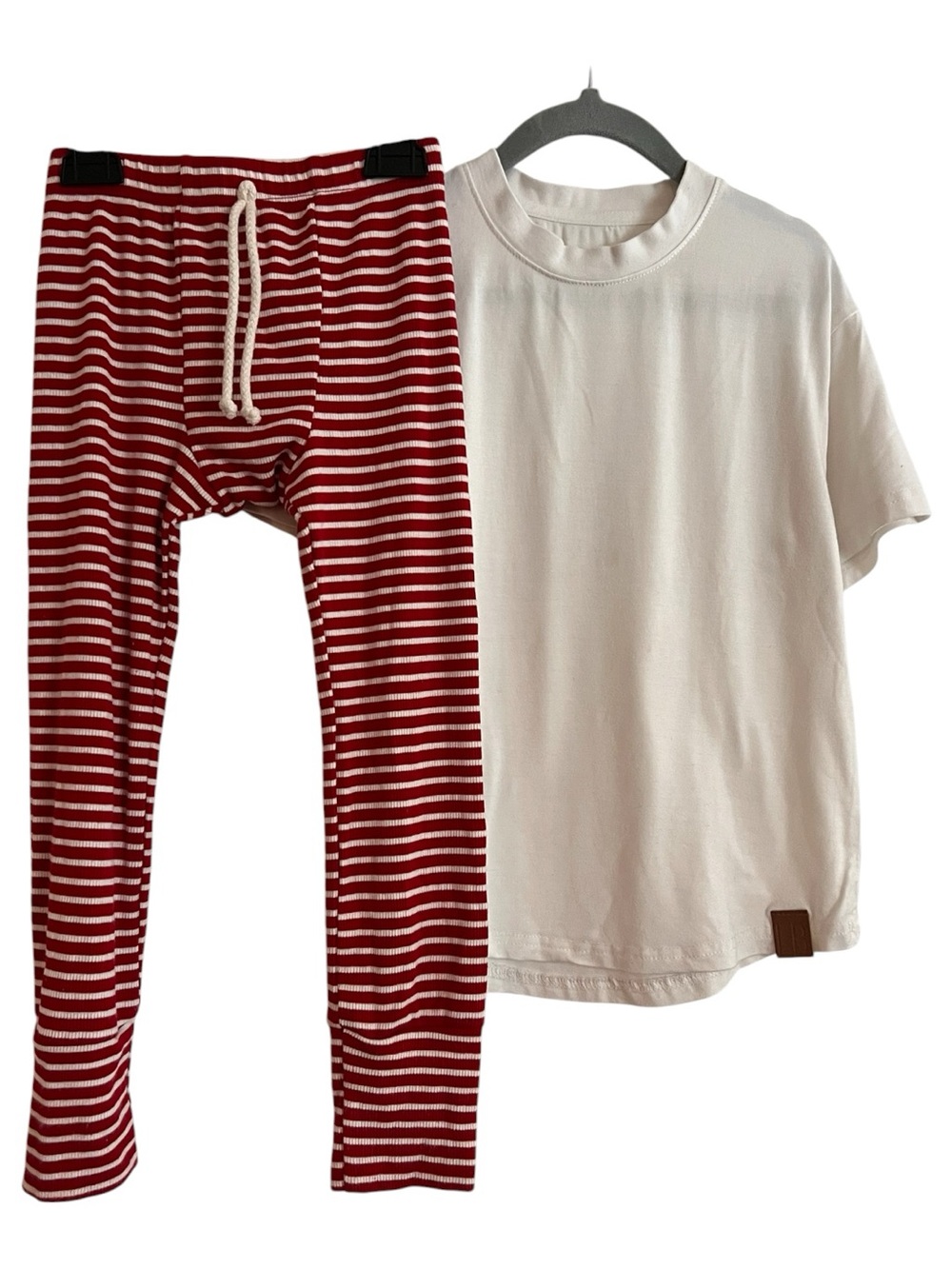 Childhoods & Little Bipsy Red and White sleep/lounge set